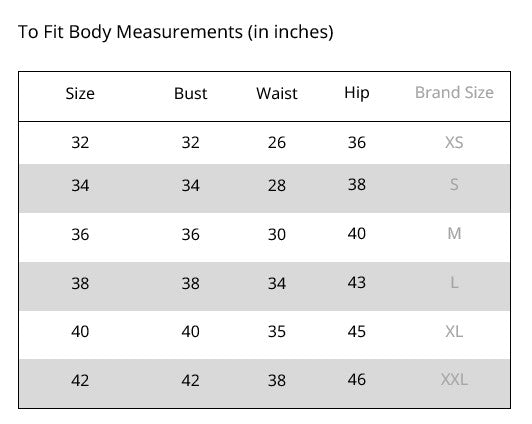 Size Chart for