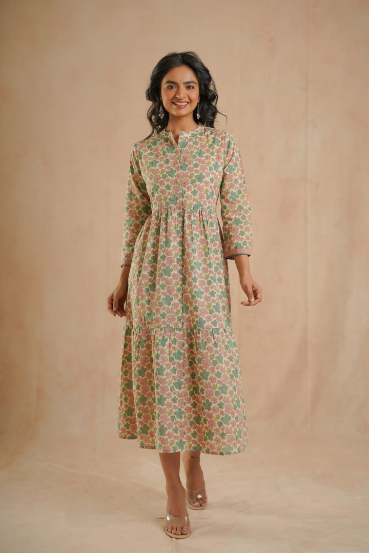 Cotton georgette apple orchad kurta