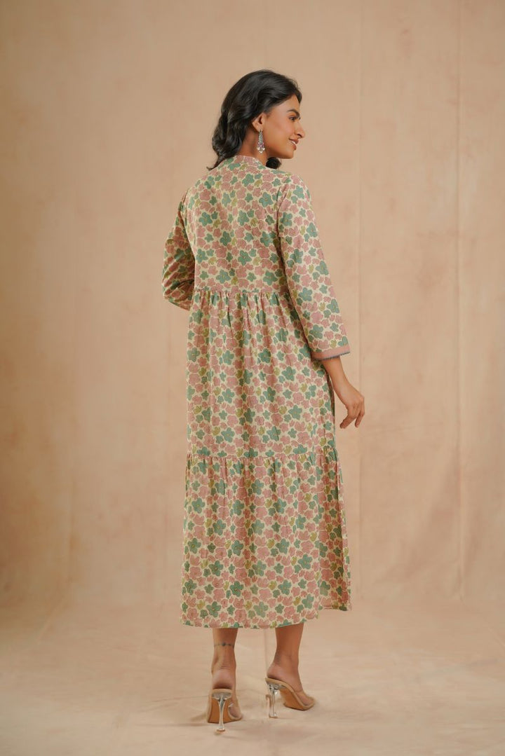Cotton georgette apple orchad kurta