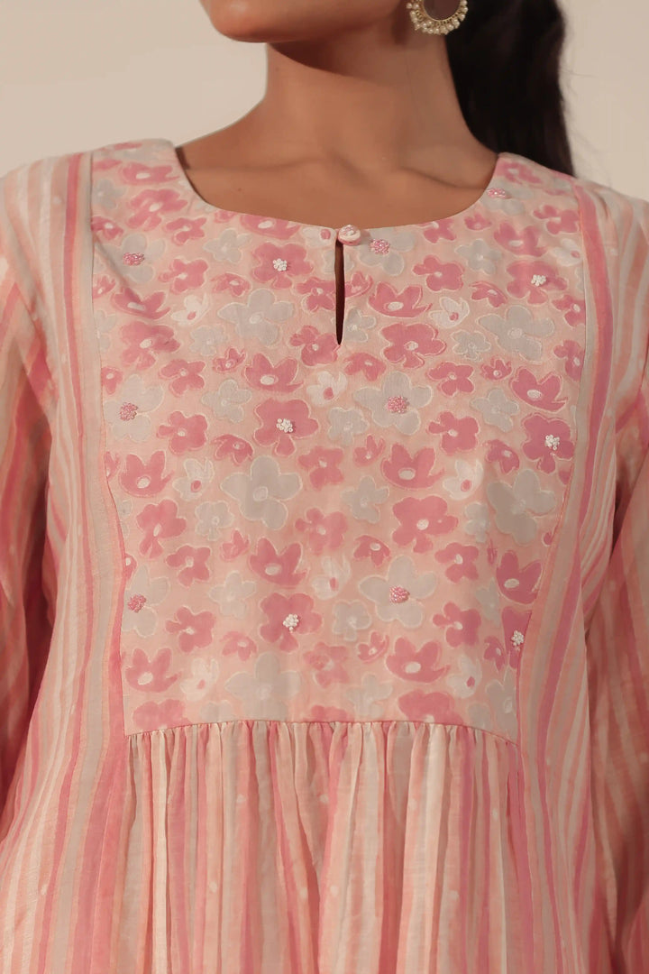 Apple orchard floral yoke kurta