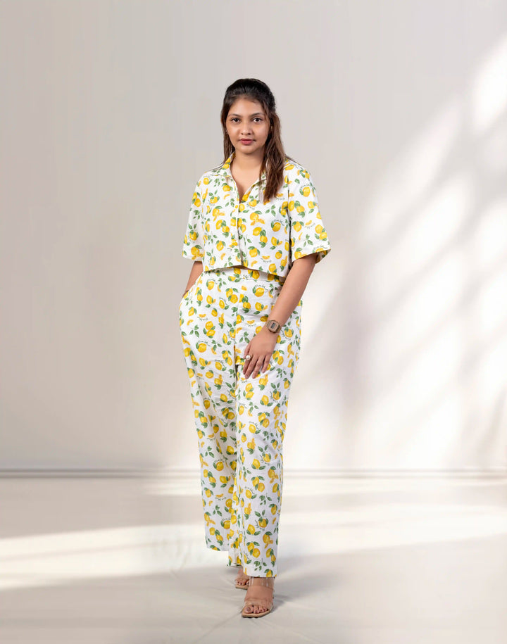 Lemon Printed Co-ord Set