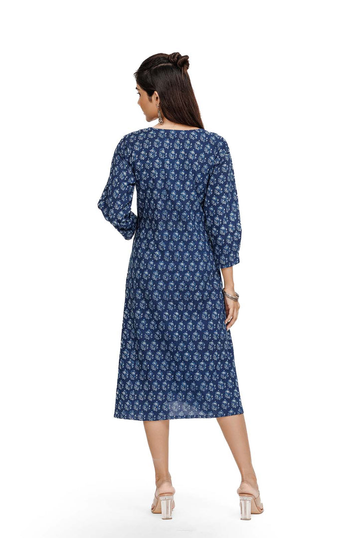 Floral Branch Box Pleat Kurta