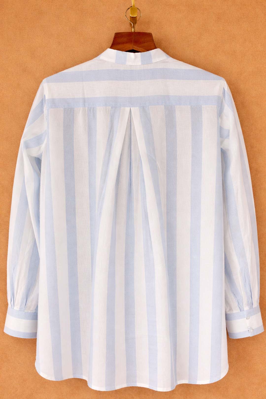 White With Light Blue Line Shirt