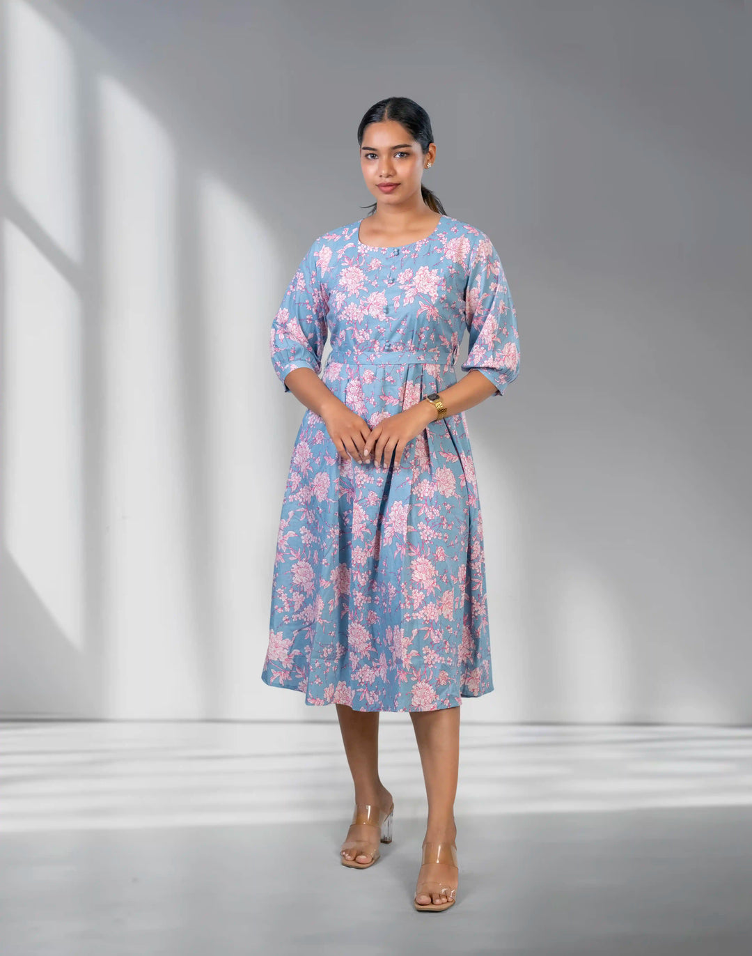 Dull blue regular fit dress Bean Town Dull blue regular fit dress Bean Town