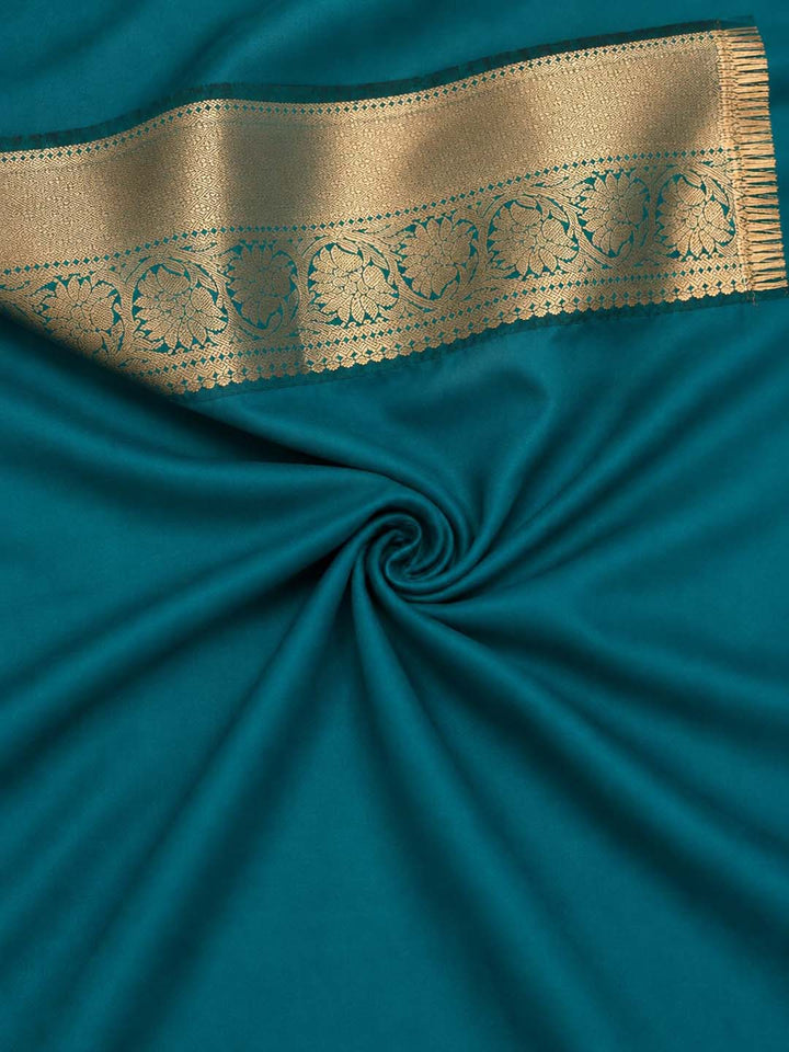 Pink Semi Silk Saree With Green Border