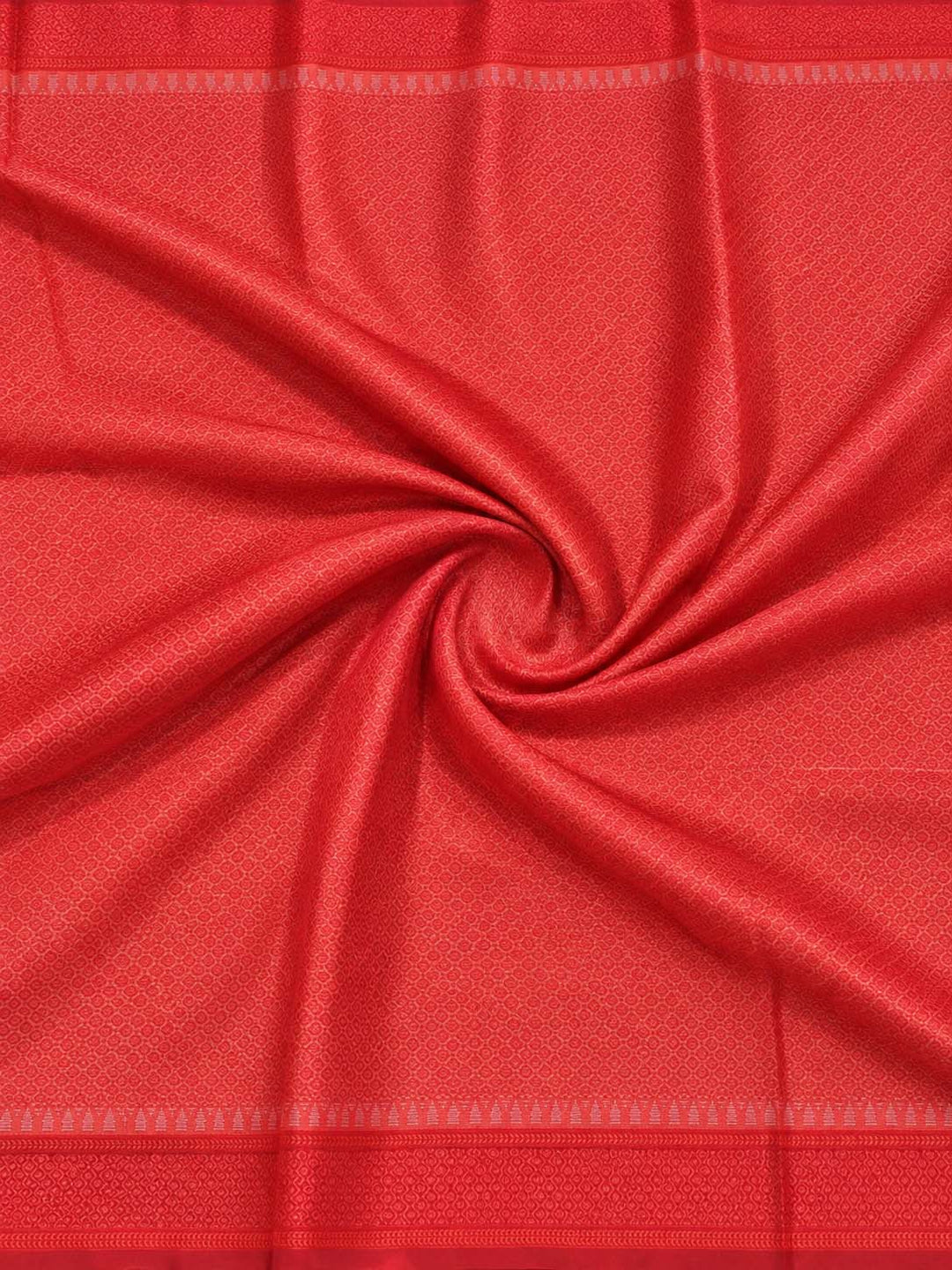 Beige Kota Saree With Red Floral Motifs