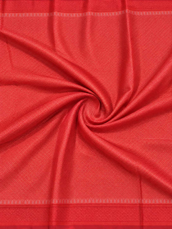Beige Kota Saree With Red Floral Motifs