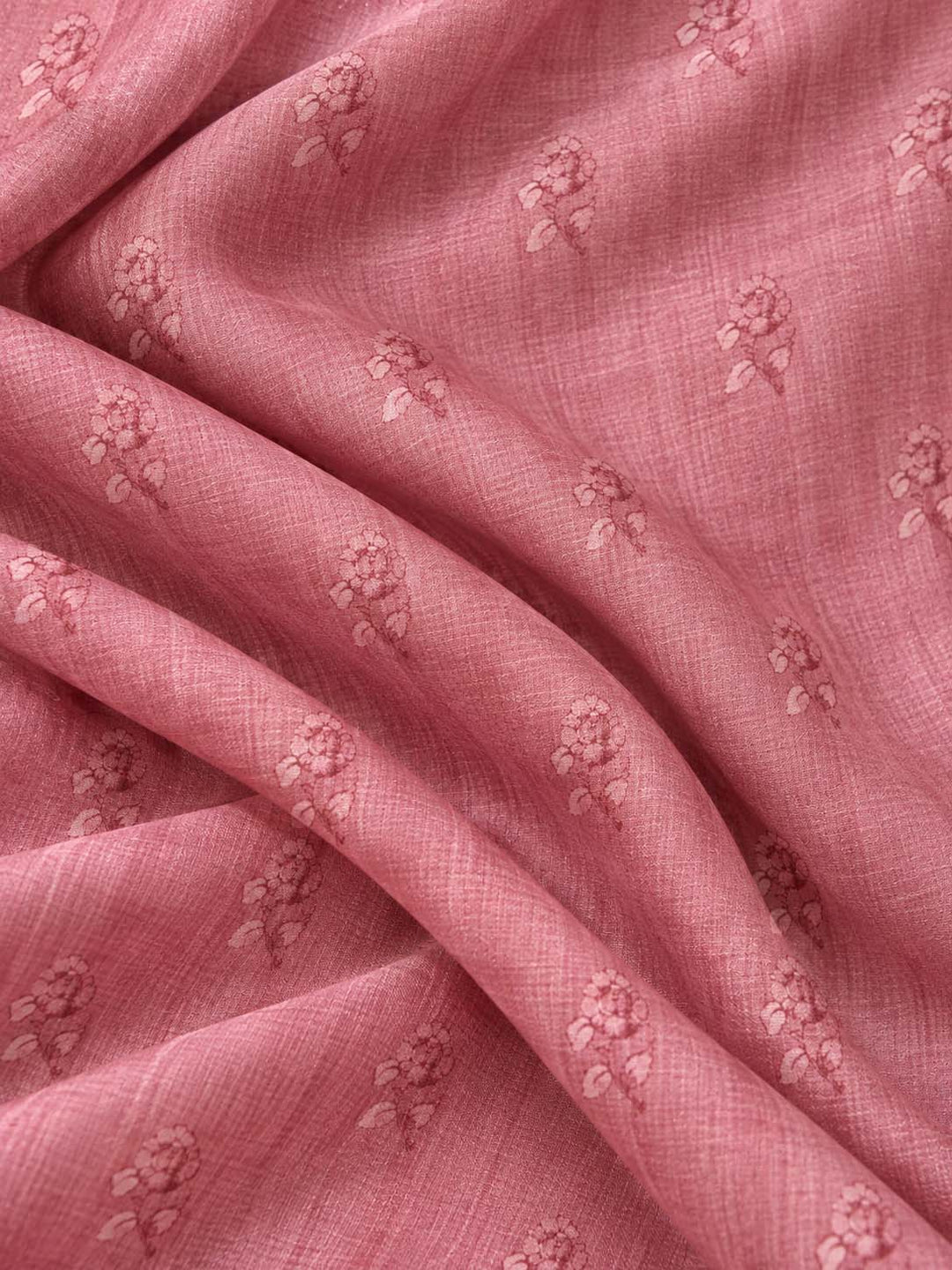 Beige And Pink Tussar Crape Border Saree