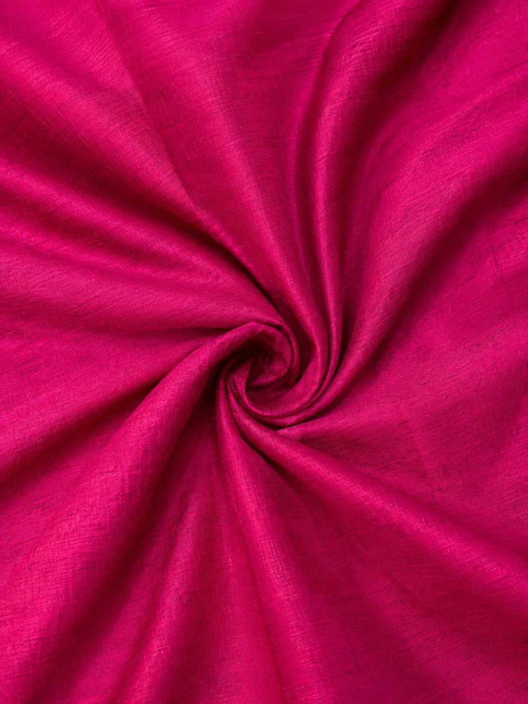 Grey Semi Kanchivaram Saree With Magenta Border Saree