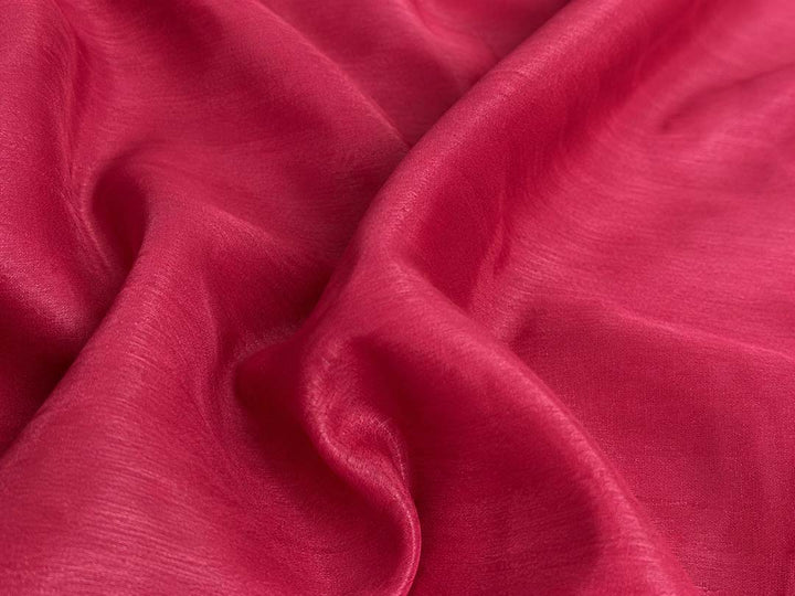 Maroon Semi Linen Saree