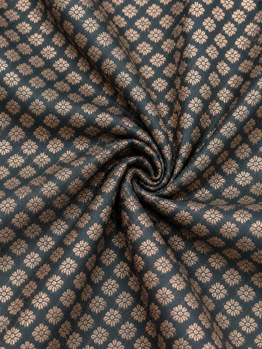 Black Satin Silk Saree With Butta Border