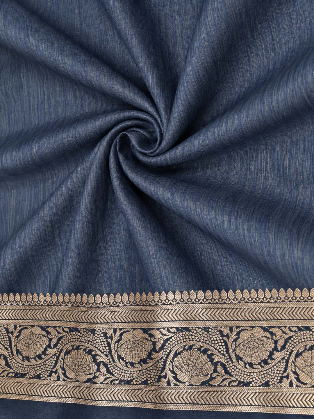 Deep Royal Blue Chanderi Saree