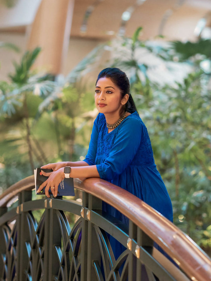 Royal Blue Aliya Cut Dress