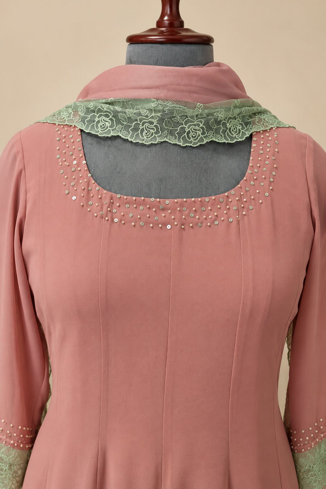 Blush Pink Anarkali With Dupatta