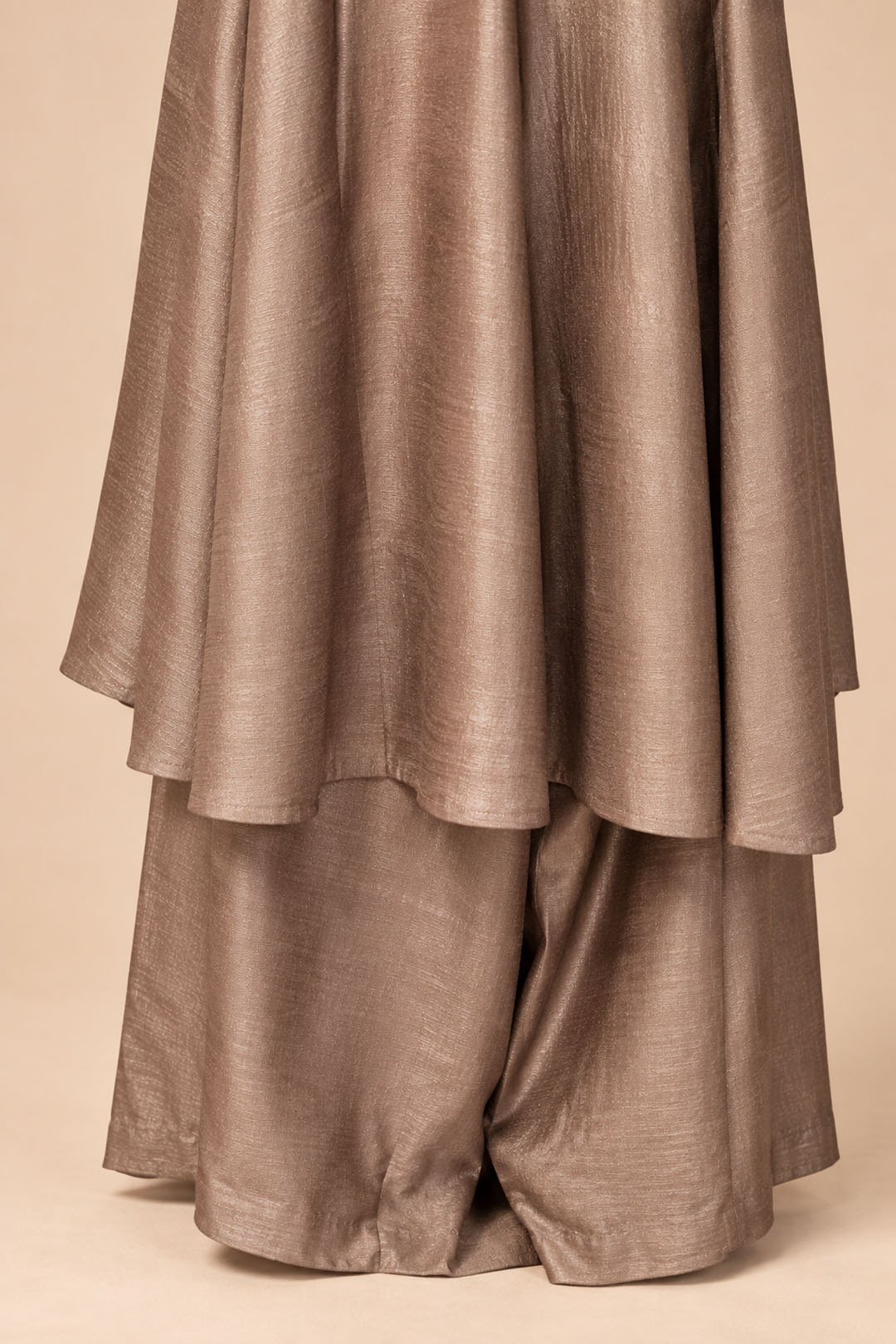 Dusty Mauve Suit Set With Brocade Dupatta