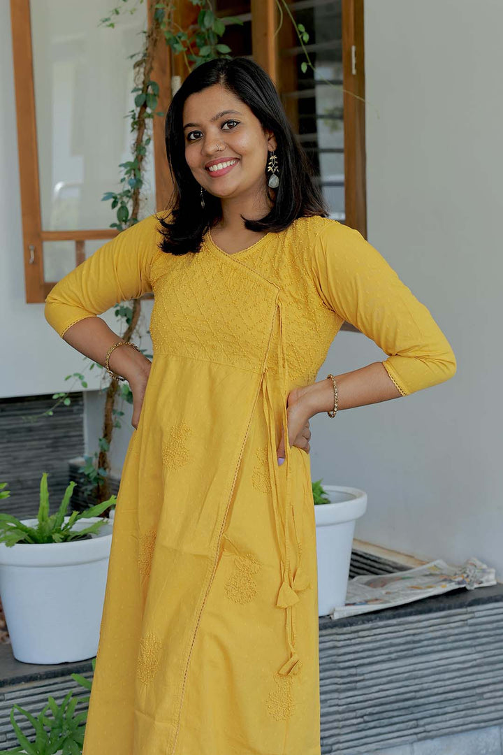 Mustard Yellow Angrakha
