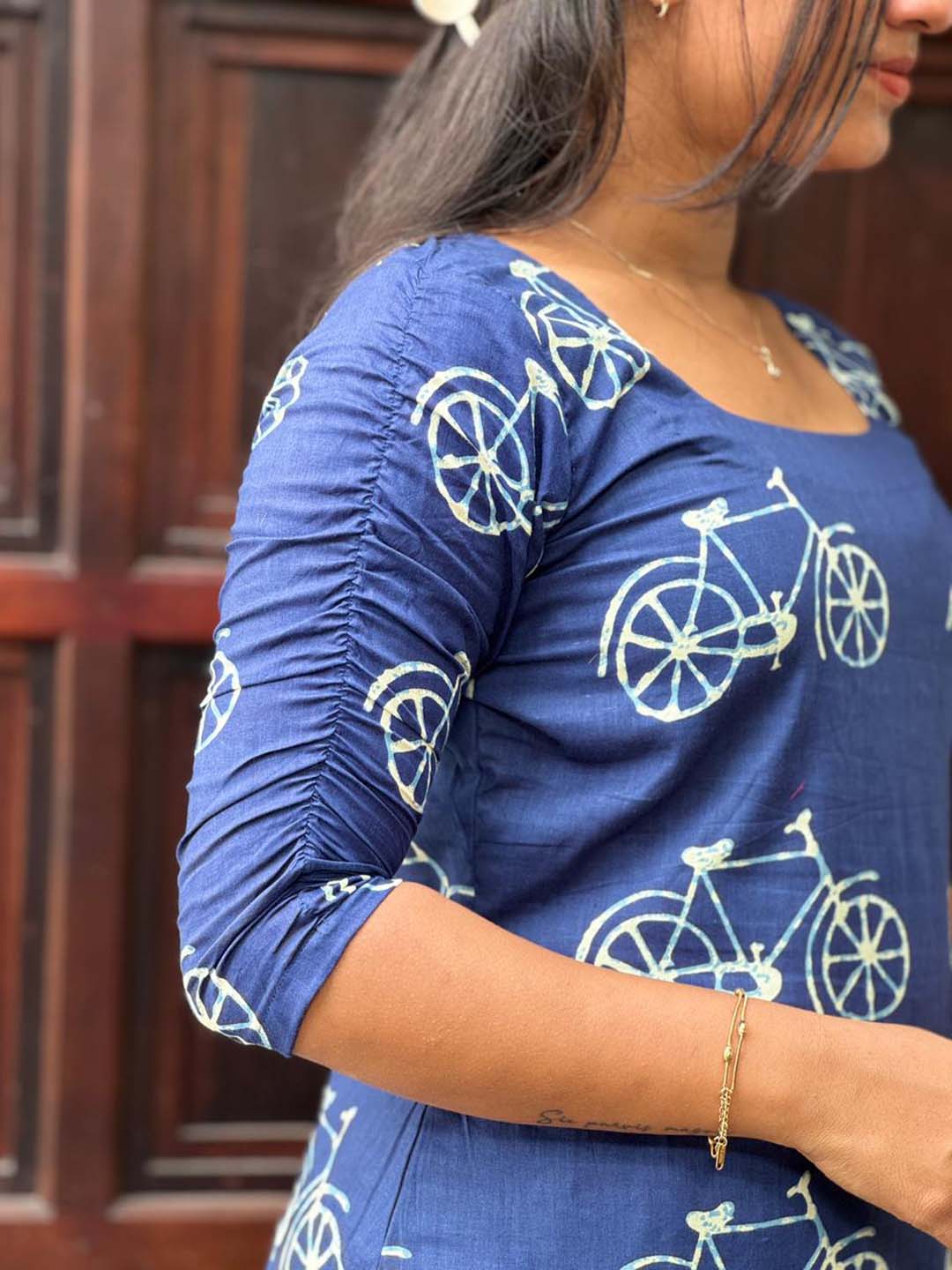 Indigo Bicycle Printed Kurta Pant Set
