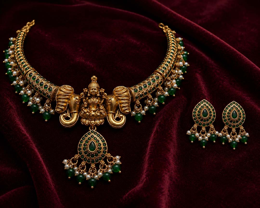 Antique Lakshmi Temple Jewellery Set