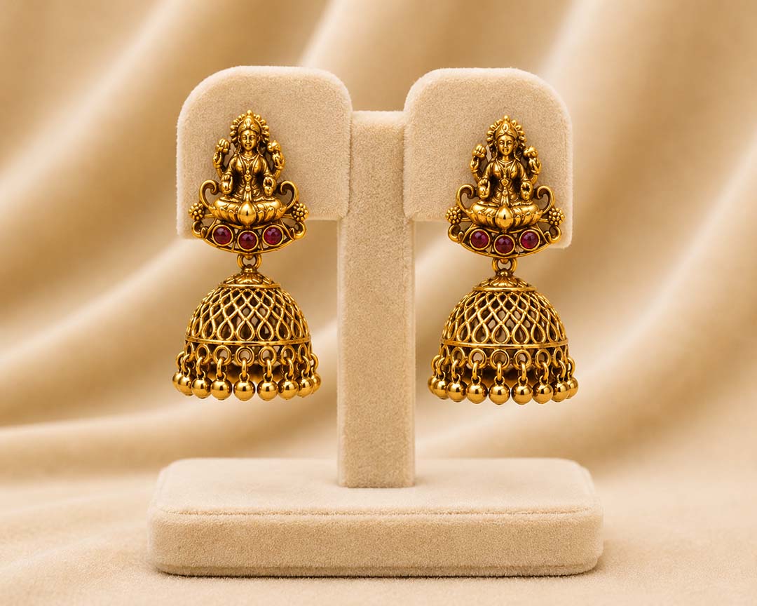 Antique Lakshmi Peacock Temple Jewellery Set