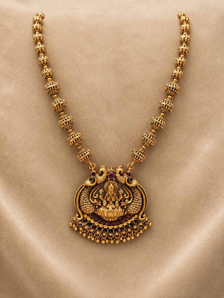 Antique Lakshmi Peacock Temple Jewellery Set