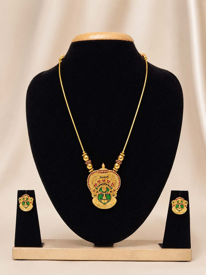Kathakali Motif Antique Jewellery Set