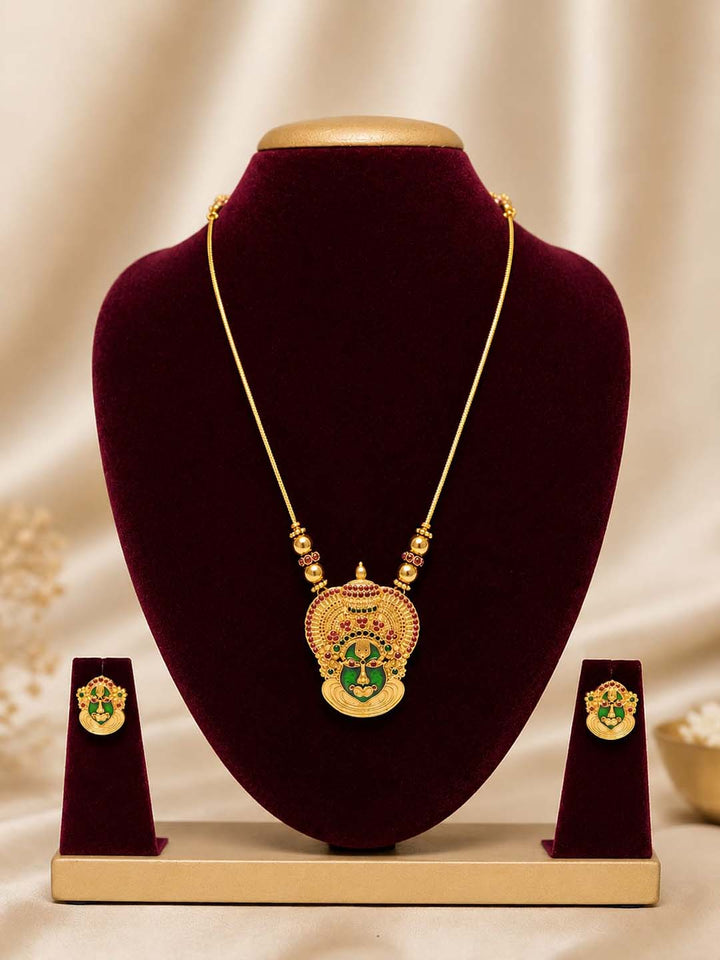 Kathakali Motif Antique Jewellery Set