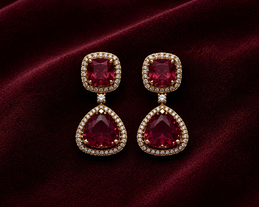 Ruby Stone Jewellery Set