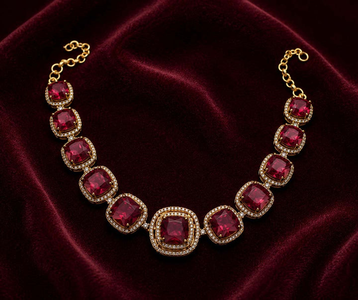 Ruby Stone Jewellery Set