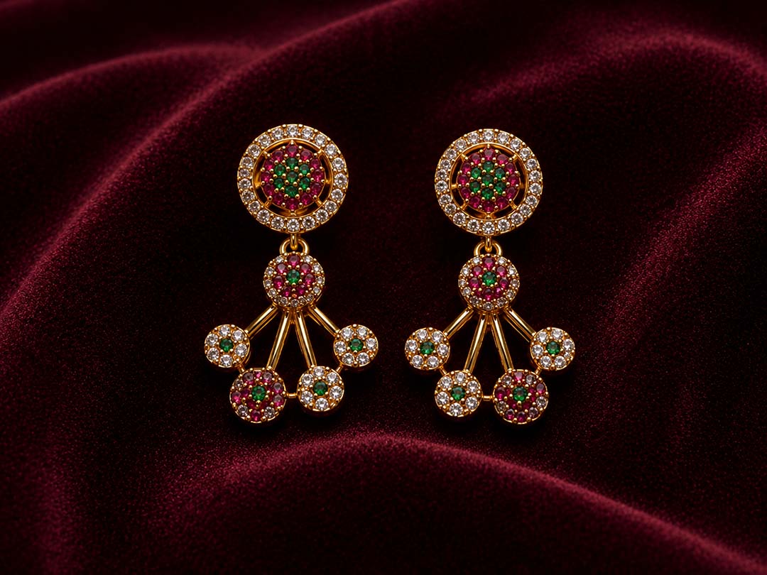 Elegant Crystal Pendant Jewellery Set