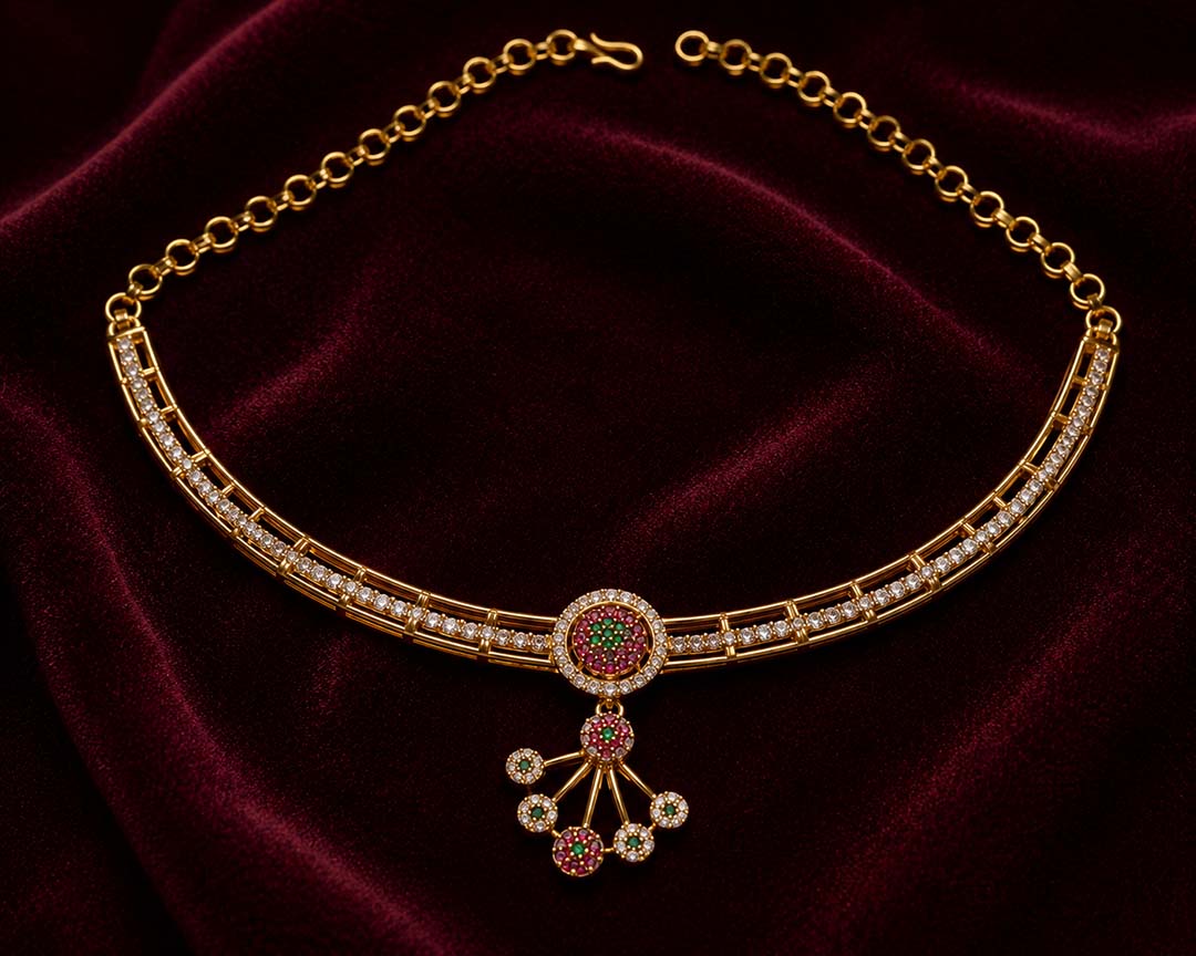Elegant Crystal Pendant Jewellery Set