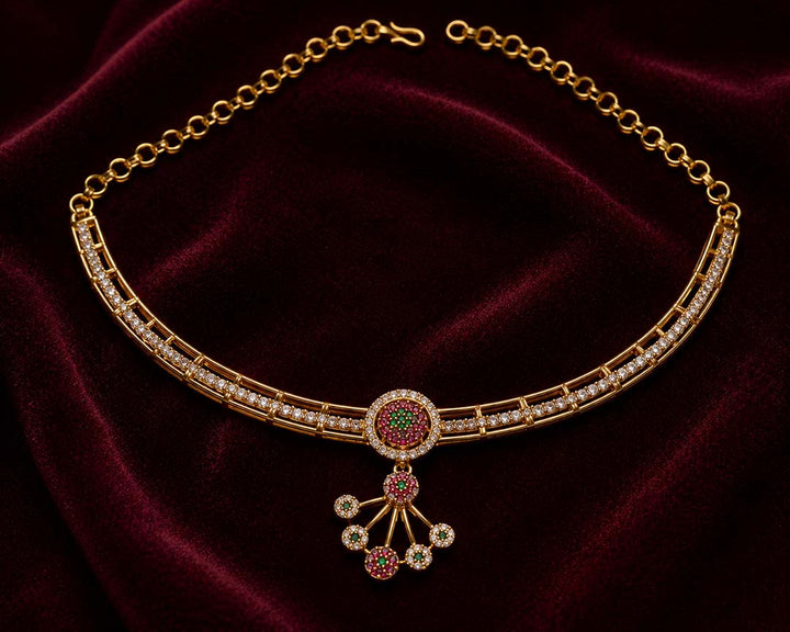 Elegant Crystal Pendant Jewellery Set
