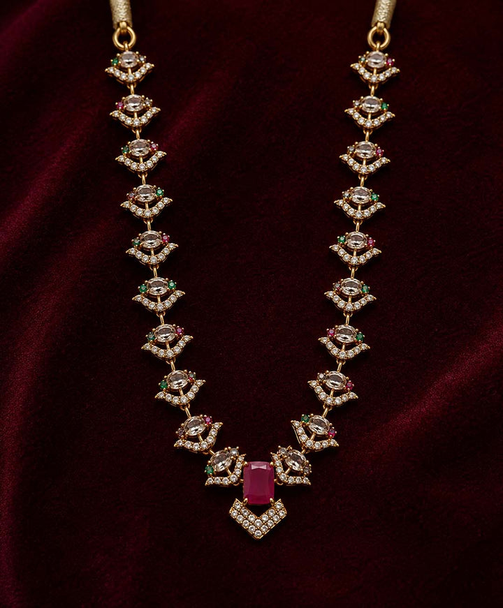 Elegant Ruby Stone Jewellery Set