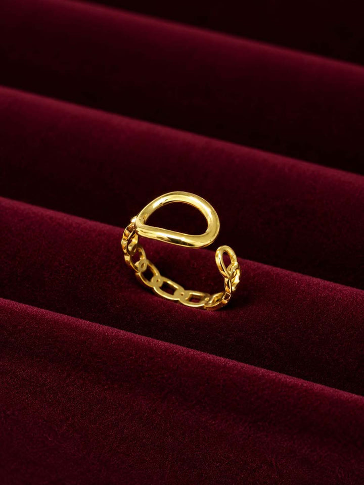 Golden  Adjustable Ring