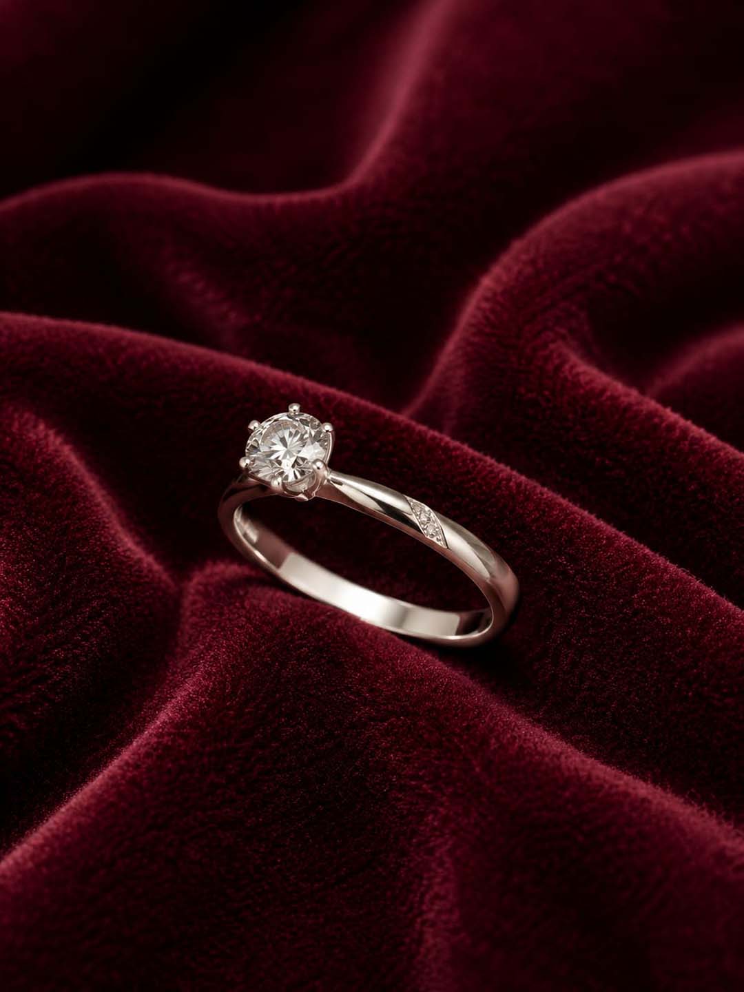 Classic Solitaire Silver-Tone Ring