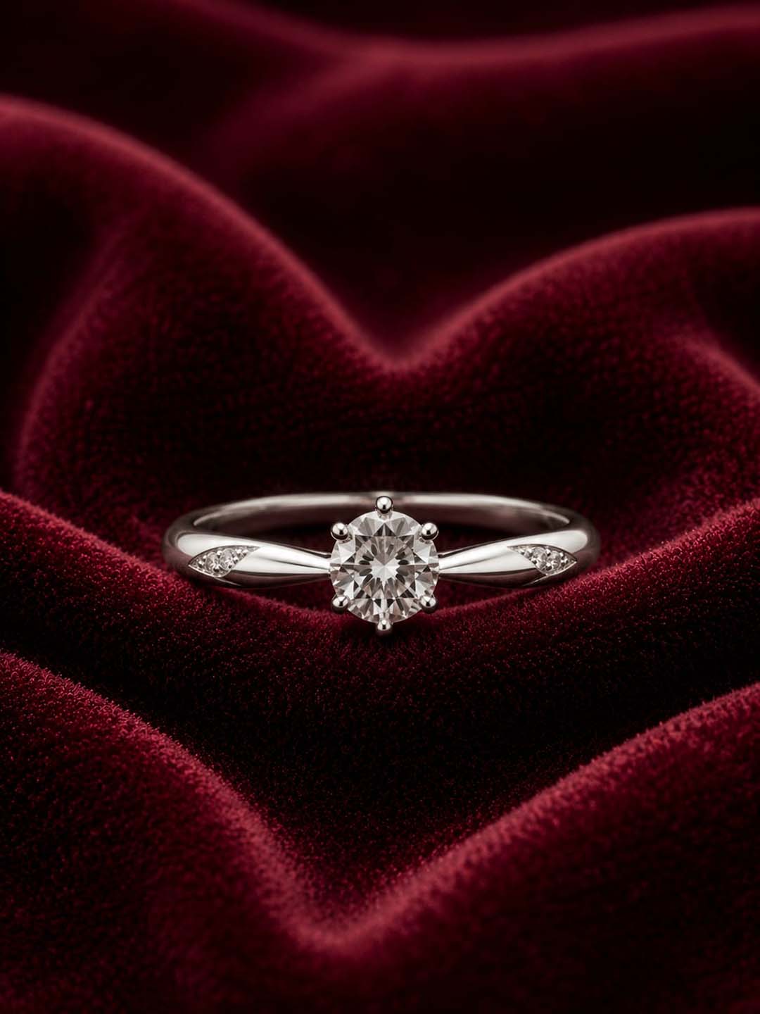 Classic Solitaire Silver-Tone Ring
