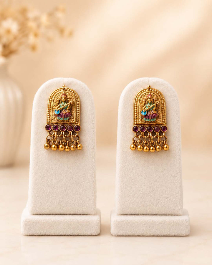 Antique Devi Temple Pendant Jewellery Set