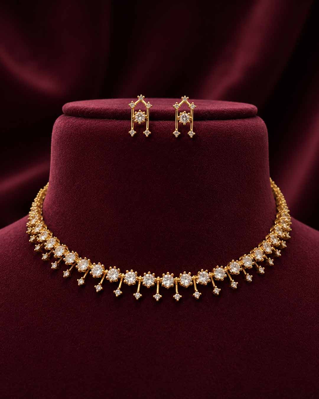 White Stone Jewellery Set