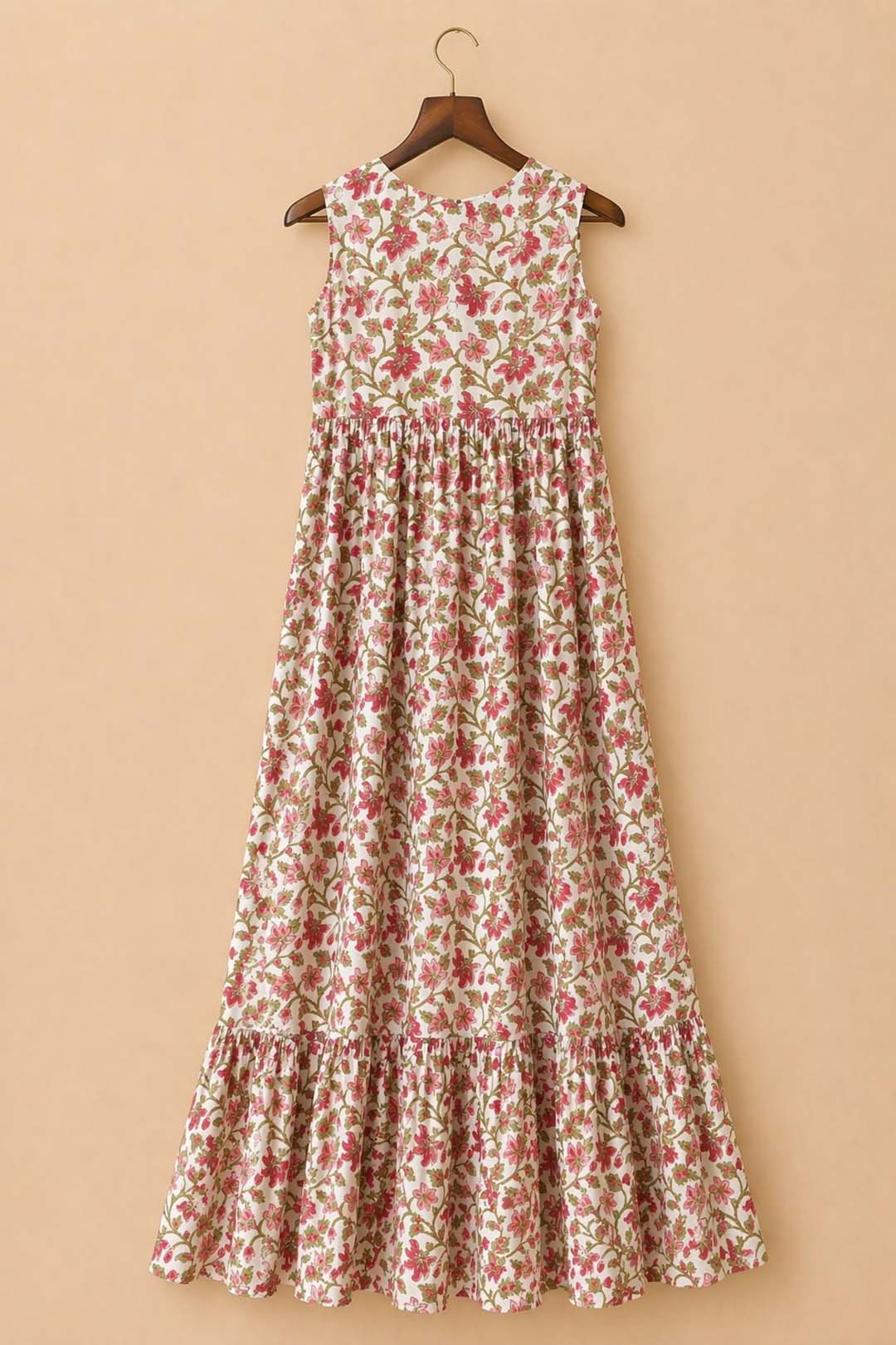 White Nia Pleated Frill Dress
