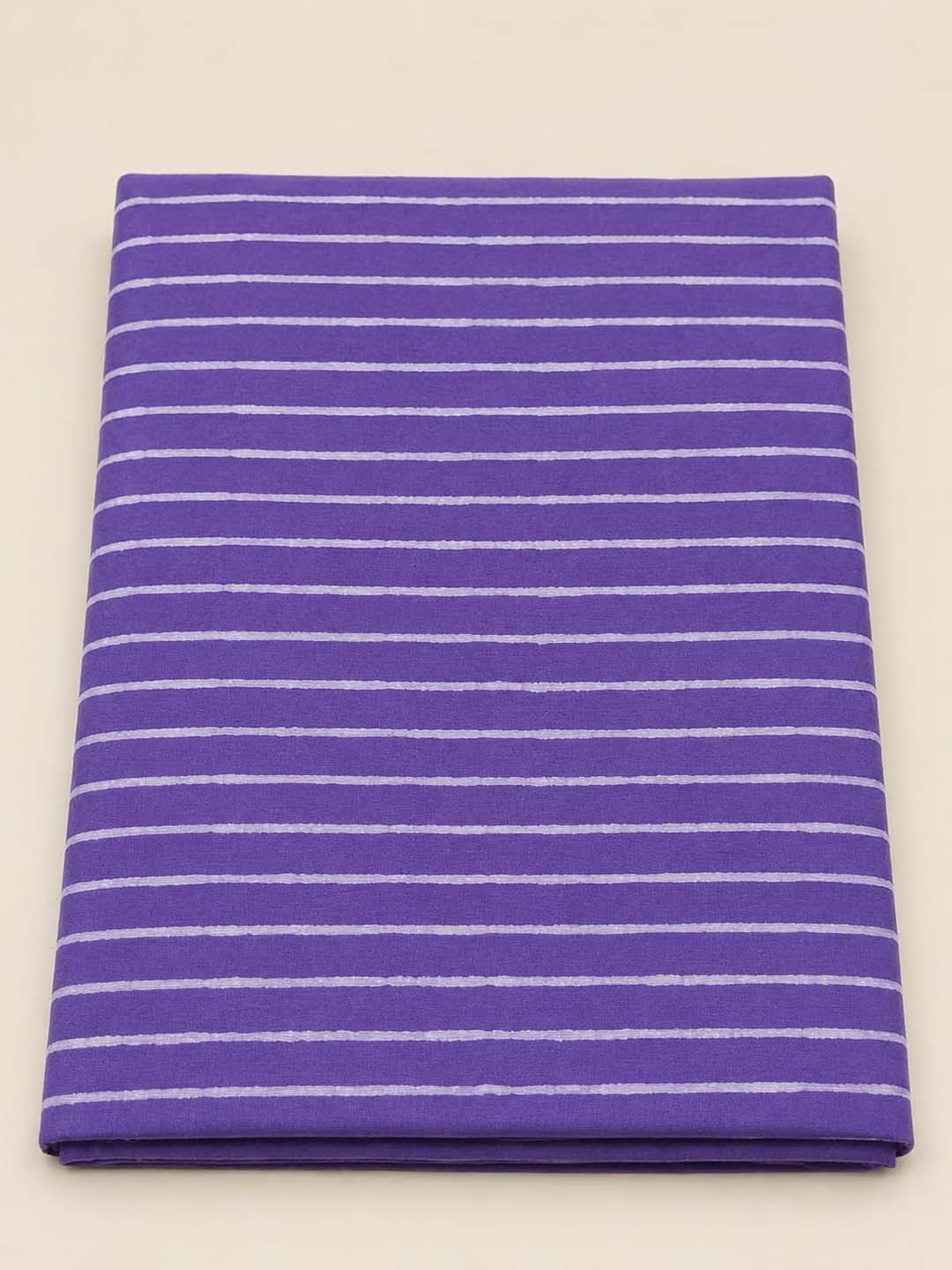 Violet Hand Block Print Cotton Saree