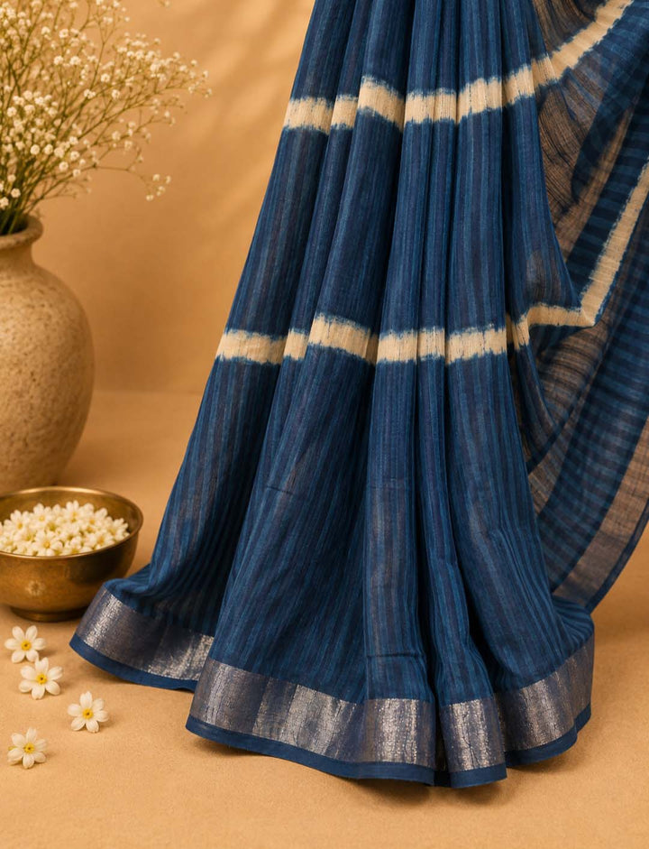 Indigo Tie and Dye Saree