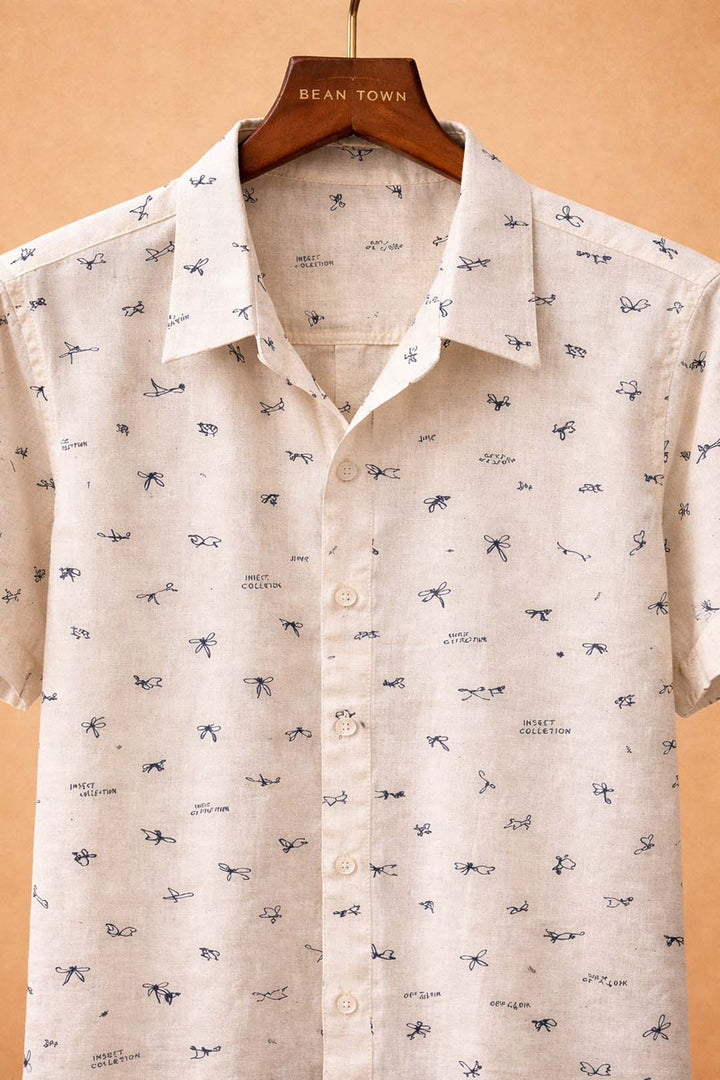 Off White Printed Shirt