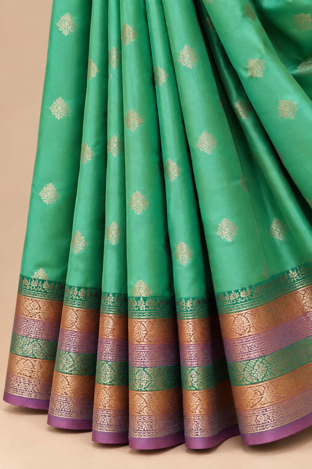 Mint Green Semi Kanchivaram Saree
