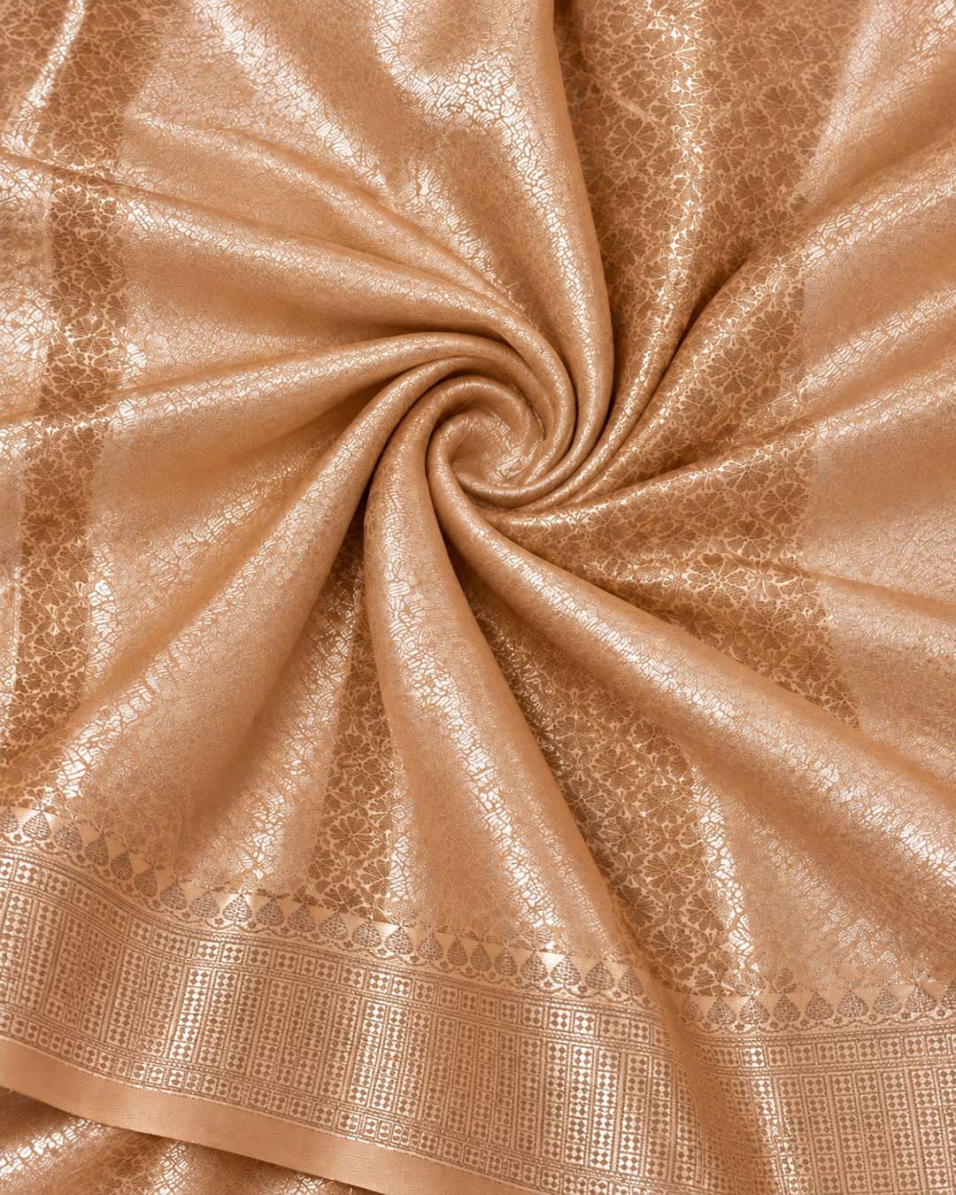 Light Orange Banarasi  Saree