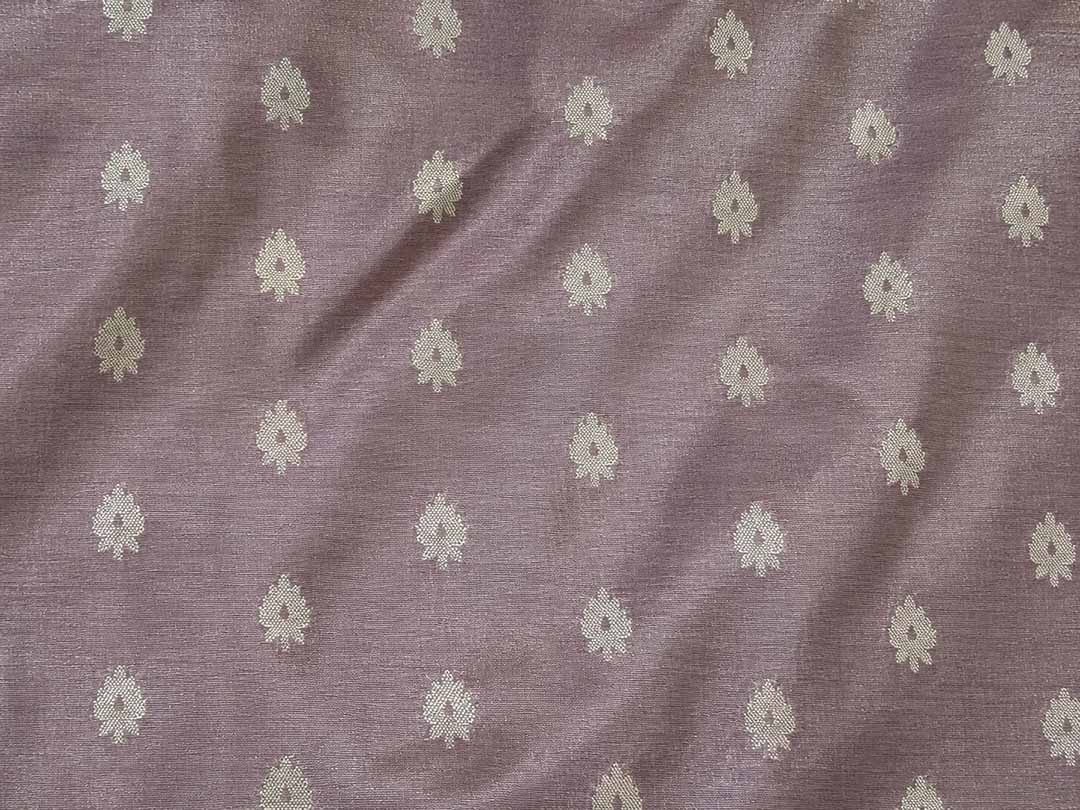 English Lavender Petite Butti Banarasi Silk Saree