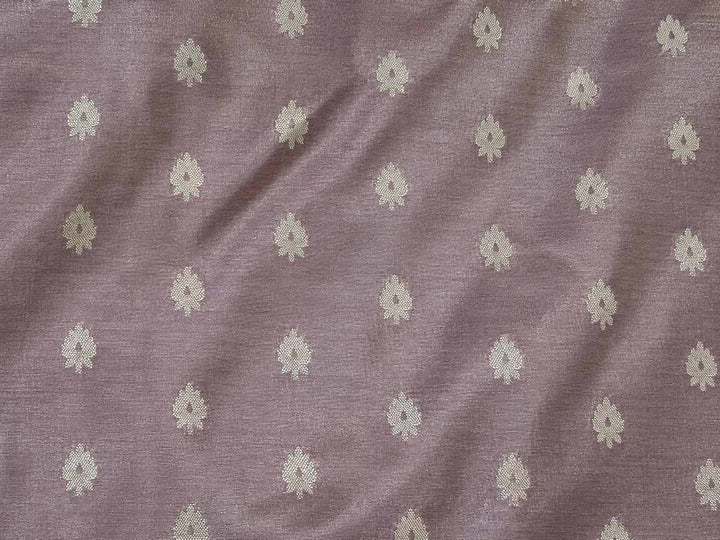English Lavender Petite Butti Banarasi Silk Saree