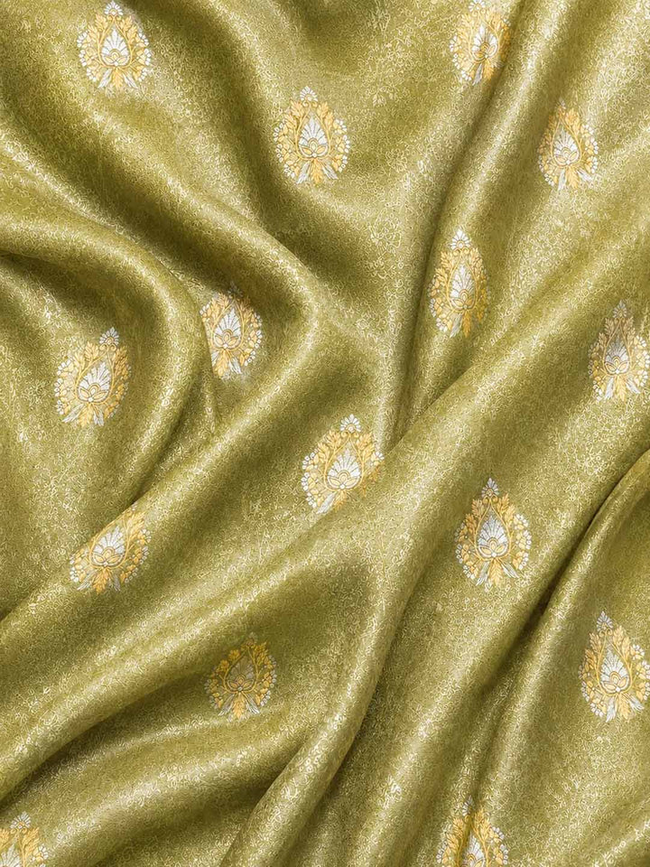 Green Tissue Brocade Banarasi Silk Saree
