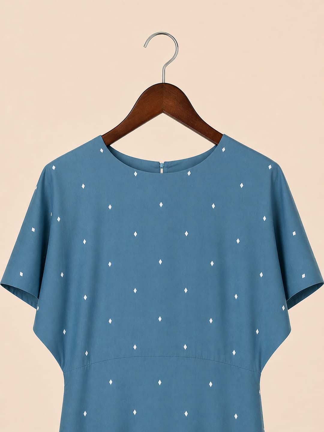 Dull Blue Jamdani Dress