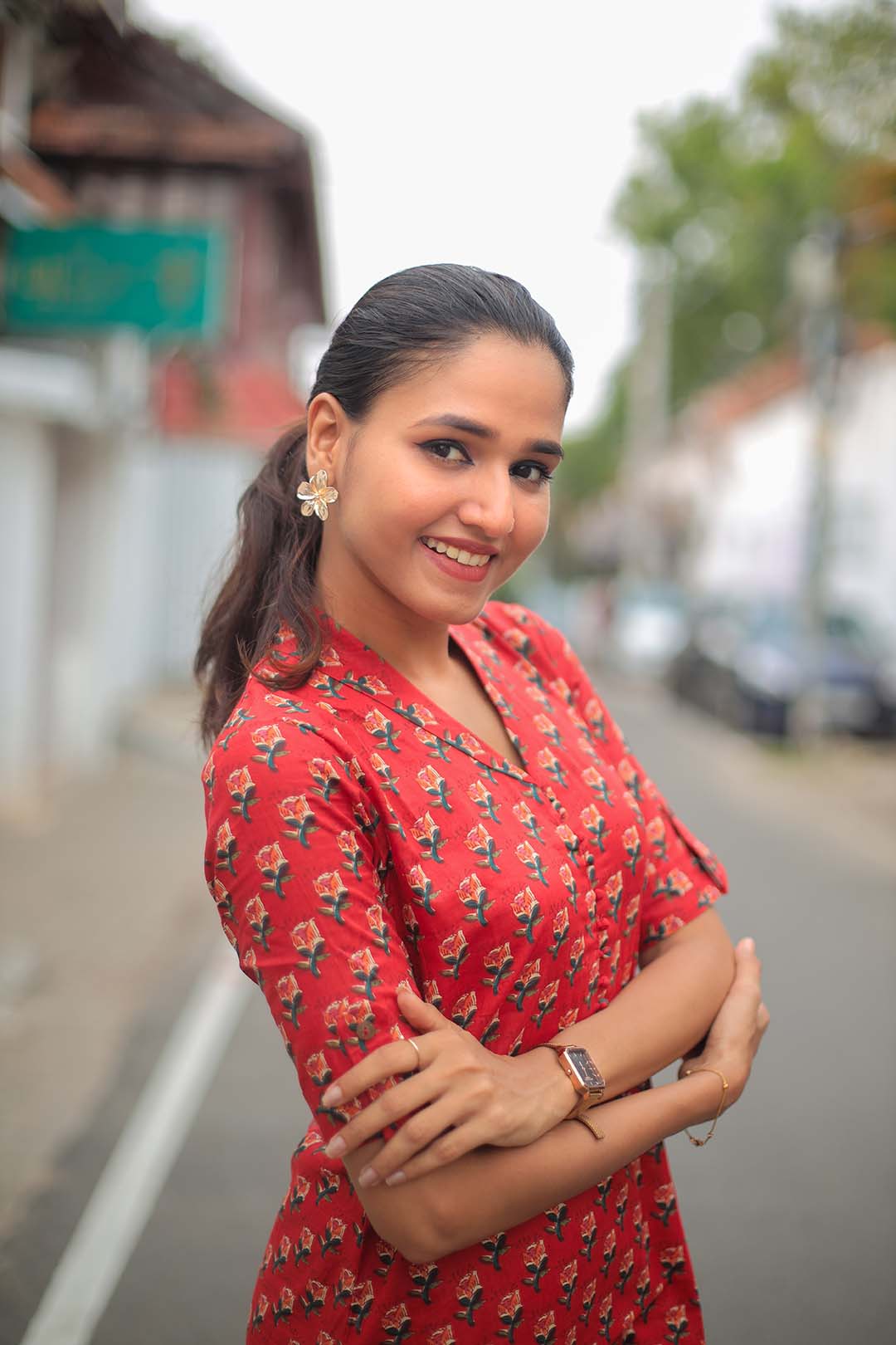 Red Chilly Cotton Kurta and Pant Set