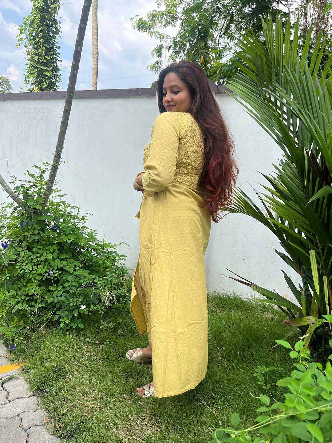 Lime Yellow Angrakha