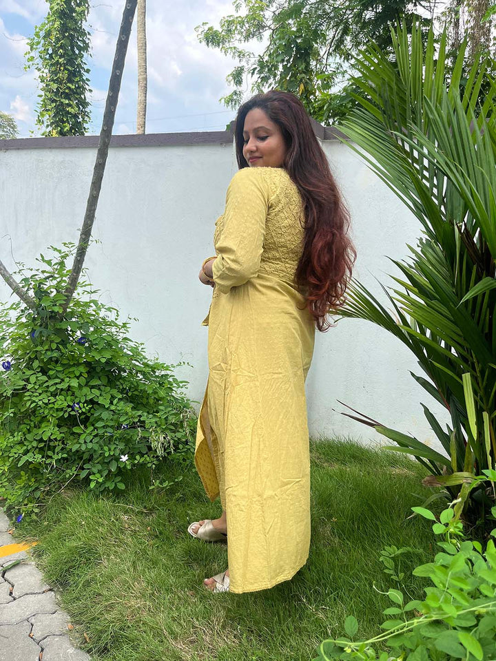 Lime Yellow Angrakha
